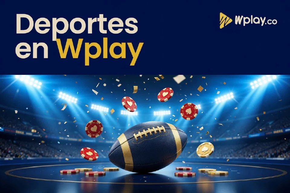 Balón, luces de estadio y fichas doradas en una escena deportiva