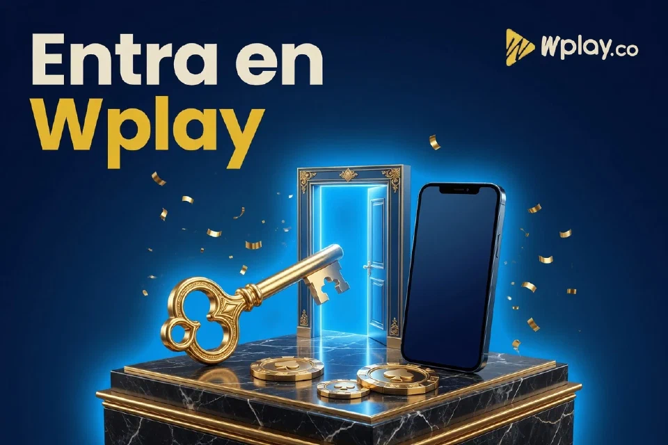 Llave dorada, teléfono y acceso de cuenta iluminado en azul