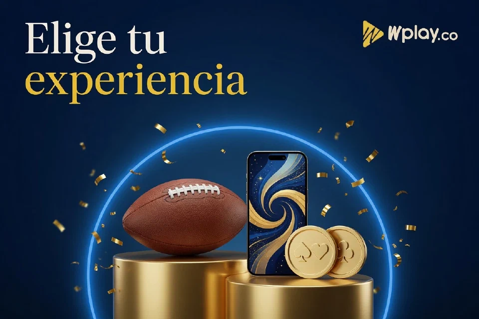 Balón, teléfono y fichas doradas sobre tres plataformas