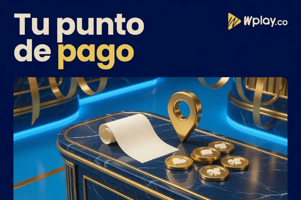 Punto de atención, ubicación y comprobante bajo luces de casino